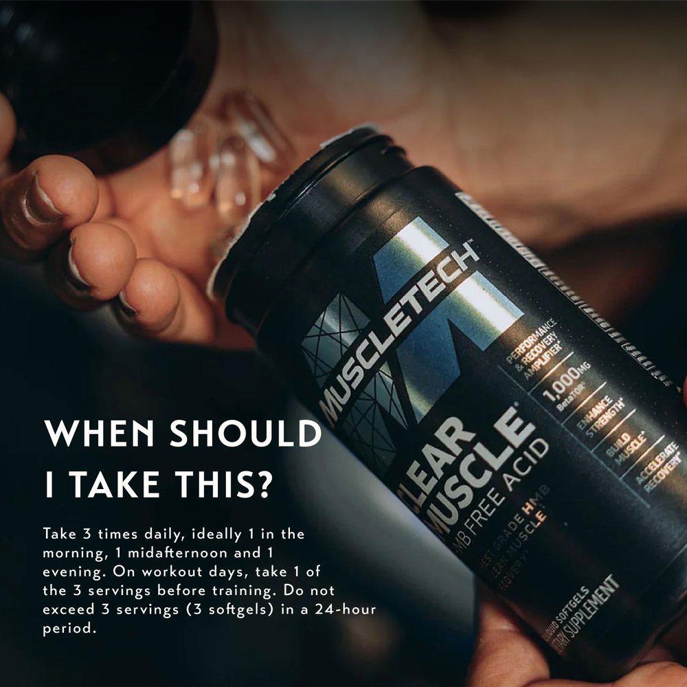 Muscletech Clear Muscle Hmb Free Acid 84Liquid softgels