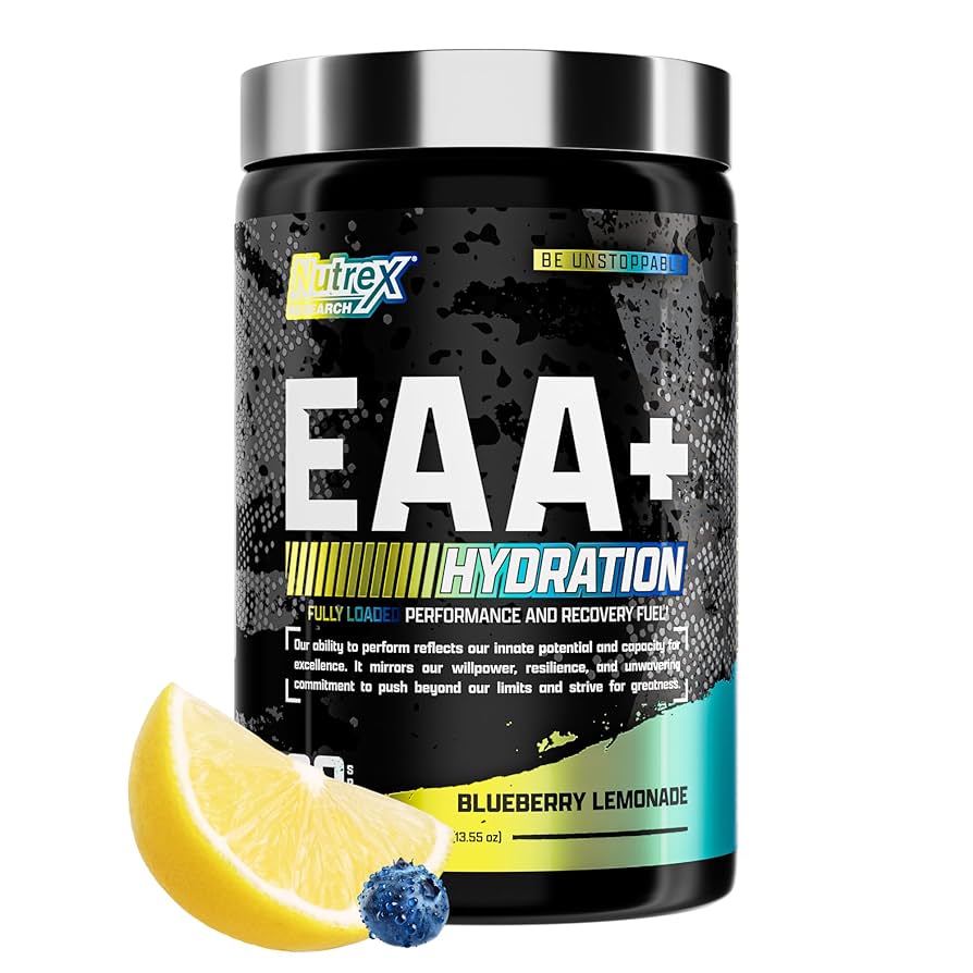 Nutrex Research EAA Hydration EAAs + BCAA Powder Muscle Recovery Strength Muscle Building