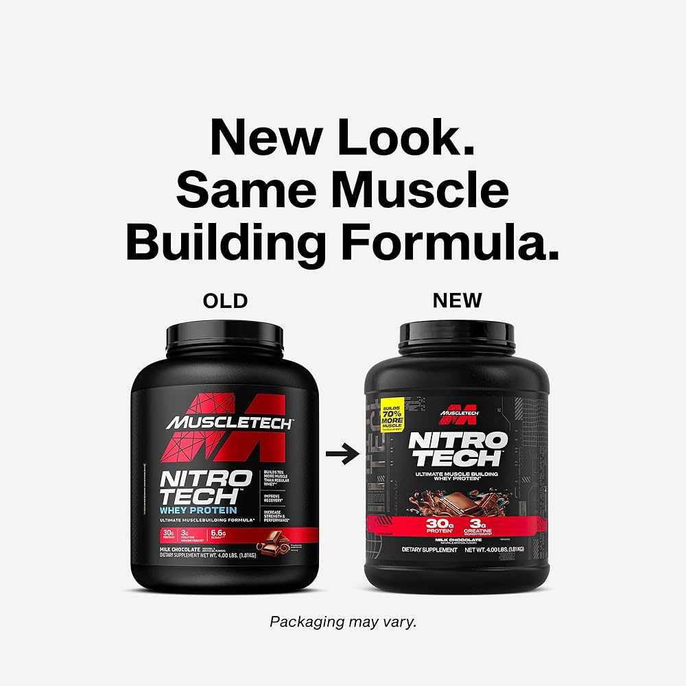 Muscletech Nitro-Tech Whey Protein Powder + Creatine