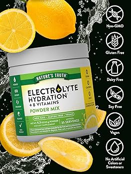 Nature's Truth Electrolyte Hydration + B Vitamins Powder Mix 121g 35Servings