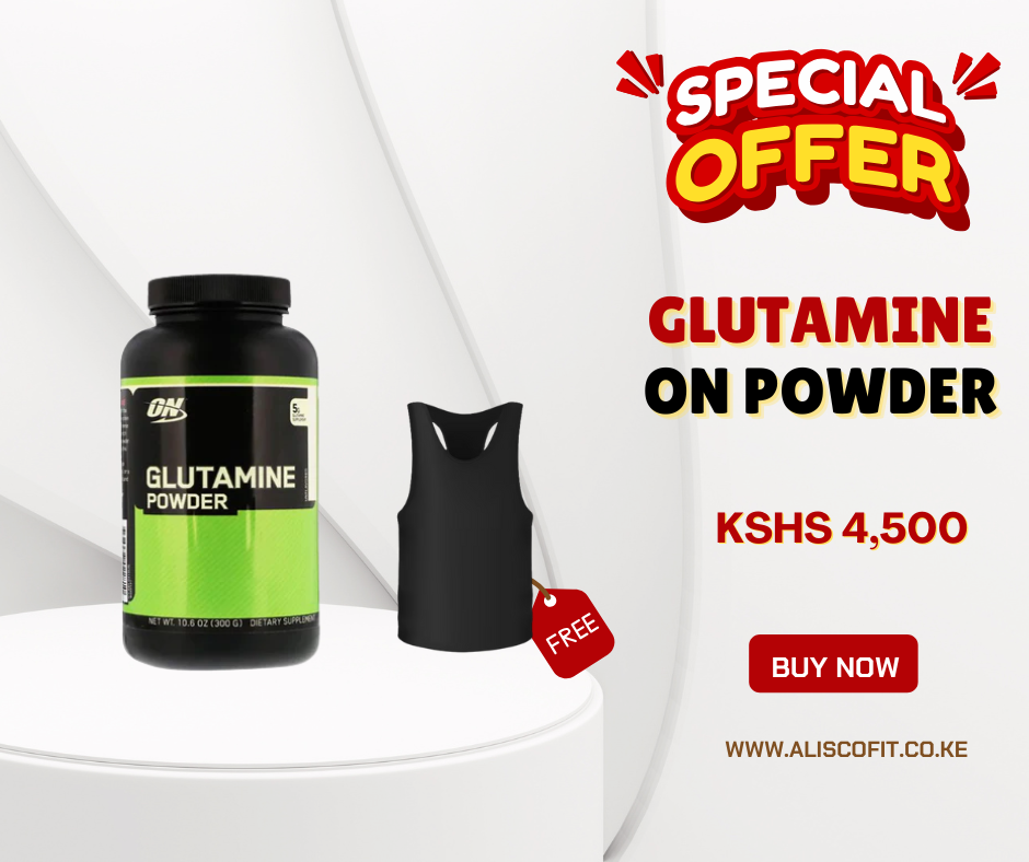 Optimum Nutrition Glutamine Powder, Unflavored + FREE GYM VEST