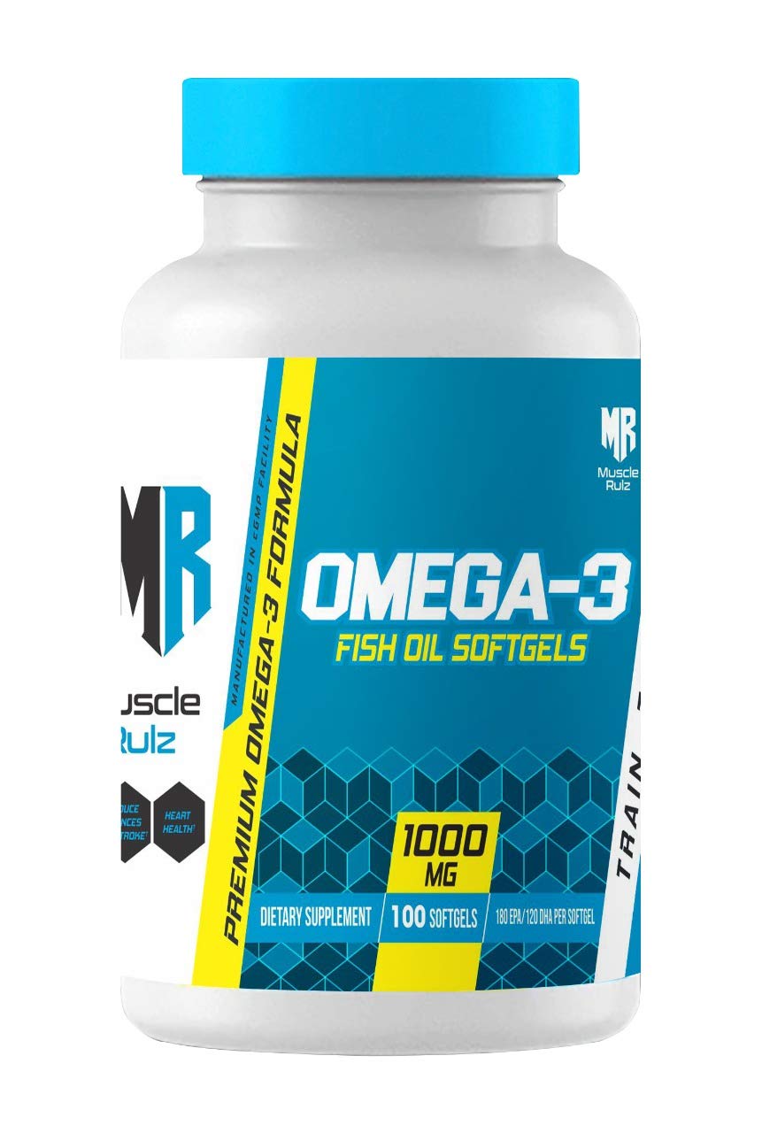 Muscle Rulz Omega-3 Fish Oil Supplement - 1000mg for Heart, Joint & Overall Health