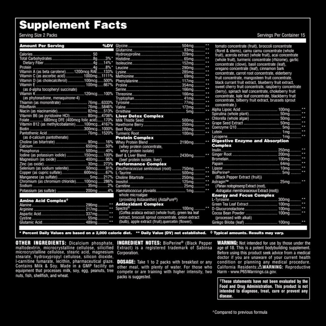 Animal PAK Ultimate Foundation 44 packs 22servings