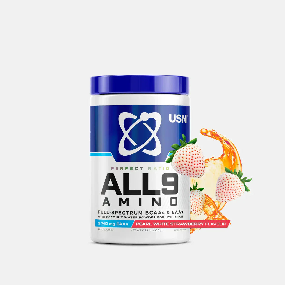 USN ALL9 Aminos Full-Spectrum Bcaas & Eaas 0.73lbs(330g) 30servings