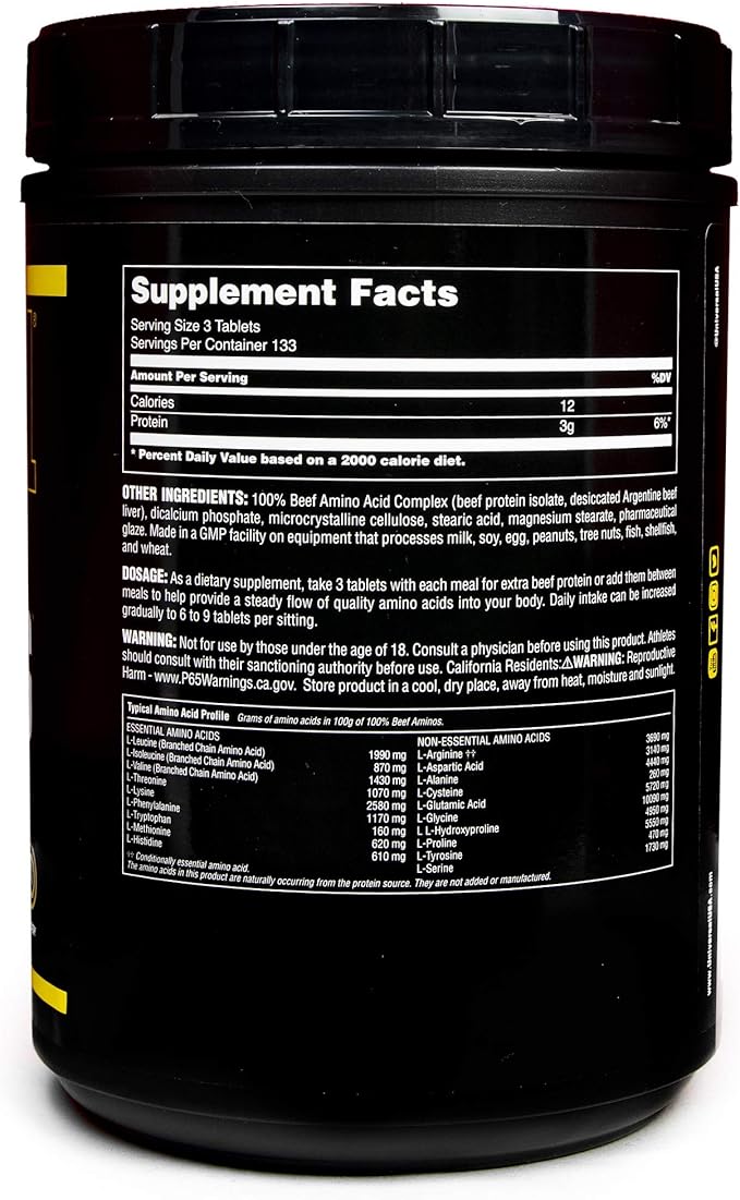 Universal Nutrition 100% Beef Aminos 200tablets 66servings