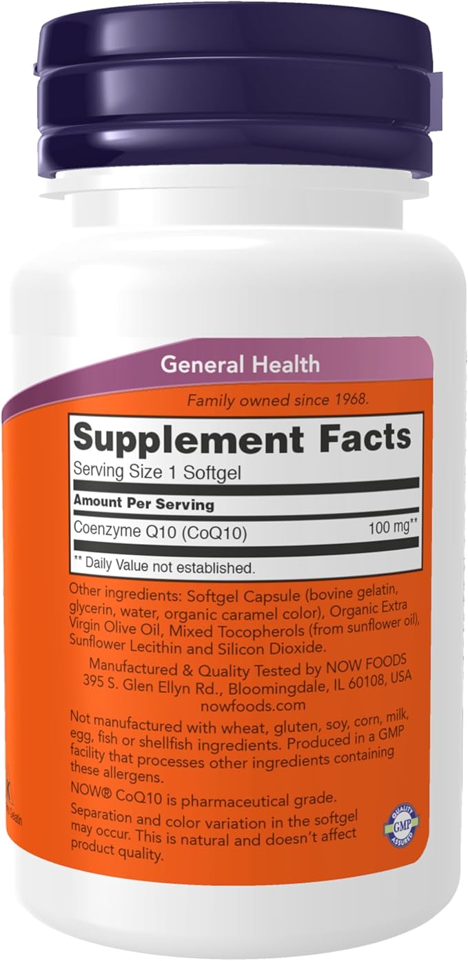 Now Coq10 100Mg 50Caps Softgels
